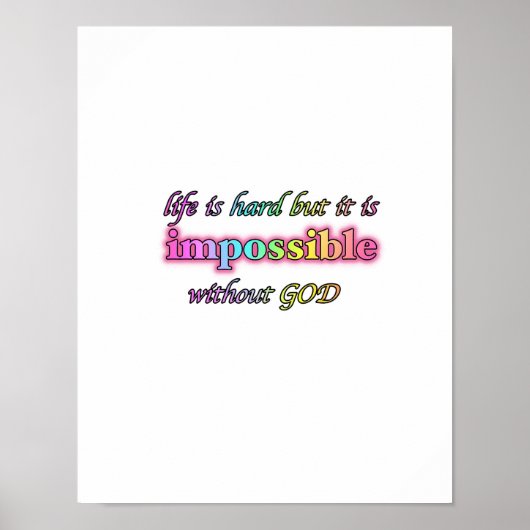 Het leven is moeilijk zonder God Poster (Voorkant)