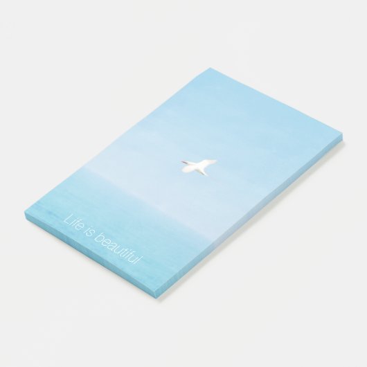 Het leven is mooi Aqua Beach Inspirerend Quote Post-it® Notes (Schuin)