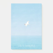 Het leven is mooi Aqua Beach Inspirerend Quote Post-it® Notes (Voorkant)