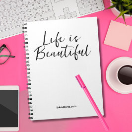 Het leven is mooi | Bedrijfsnaam Blog Brand Notitieboek