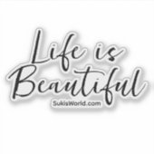 Het leven is mooi | Bedrijfsnaam Blog Brand Sticker (Voorkant)