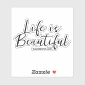 Het leven is mooi | Bedrijfsnaam Blog Brand Sticker (Vel)