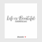 Het leven is mooi | Bedrijfsnaam Blog Merk Sticker (Vel)