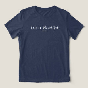 Het leven is mooi Bedrijfsnaam Blog Merk Tri-Blend Shirt