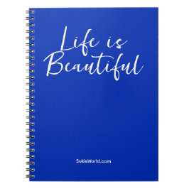 Het leven is mooi | Blauw Bedrijfsnaam Blog Brand Notitieboek