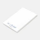 Het leven is mooi Blauw Blog Brand Website Post-it® Notes (Schuin)