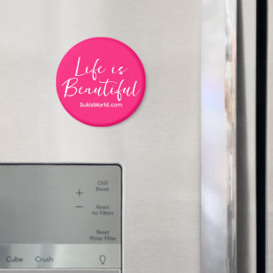 Het leven is mooi Blog Brand Website Pink Magneet