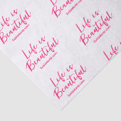 Het leven is mooi Blog Brand Website Pink Tissuepapier (Detail)