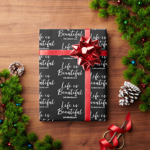 Het leven is mooi Blog Brand Website Zwart Cadeaupapier
