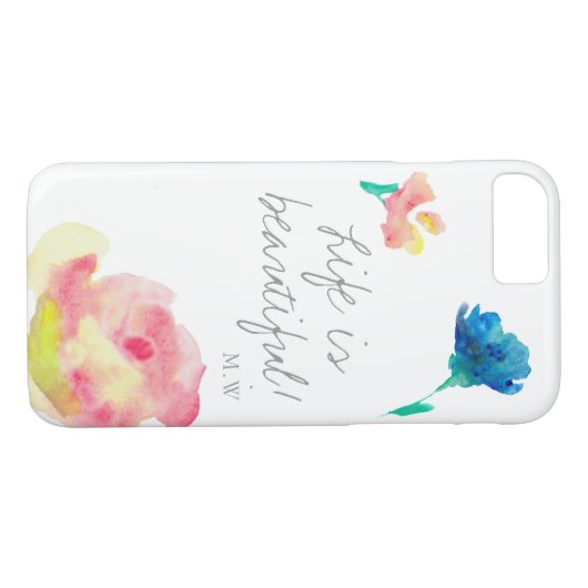 Het leven is mooi, elegant, , gepersonaliseerd Case-Mate iPhone case (Achterkant (Horizontaal))