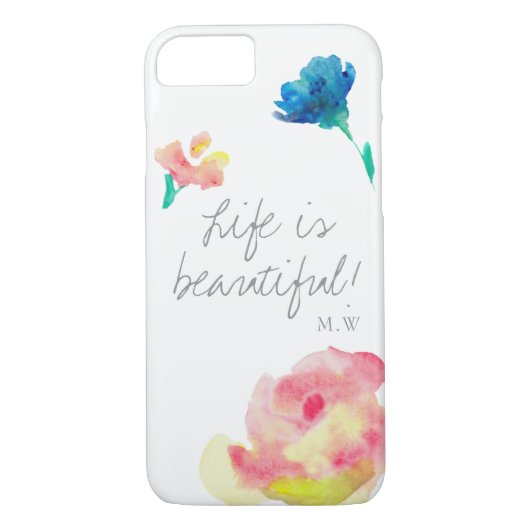 Het leven is mooi, elegant, , gepersonaliseerd Case-Mate iPhone case (Achterkant)