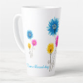 Het leven is mooi en heeft een gezegende dagbloem latte mok (Linkerhoek)