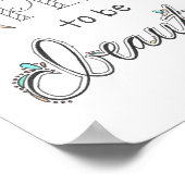 het leven is mooi - gekleurd - hand getekende typo poster (Hoek)