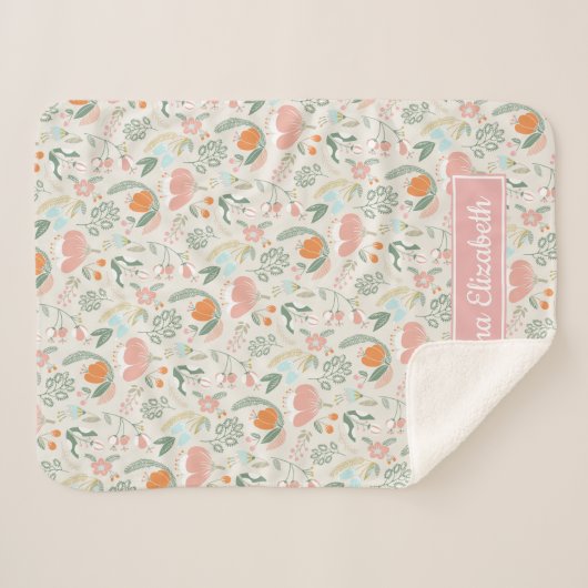 Het leven is mooi | Gepersonaliseerde Baby Sherpa Deken (Voorkant (horizontaal))