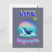 Het leven is mooi Hermanus Afrika September Whale Briefkaart (Voorkant / Achterkant)