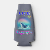 Het leven is mooi Hermanus Afrika September Whale Flesjeskoeler (Voorkant)