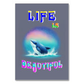 Het leven is mooi Hermanus Afrika September Whale Kaart (Achterkant)