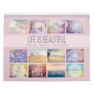Het leven is mooi Inspirerend   Pastel foto's Kalender