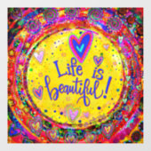 Het leven is mooi  “Inspirivity” Raamsticker (Vel)
