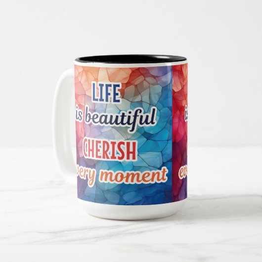 "HET LEVEN IS MOOI KOESTEREN ELK MOMENT" MOK (Voorkant links)