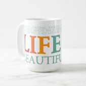 Het leven is mooi koffiemok (Voorkant links)