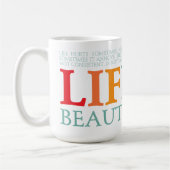 Het leven is mooi koffiemok (Links)