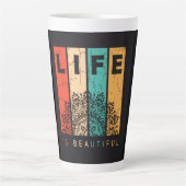 Het Leven Is Mooi Latte Mok (Voorkant)