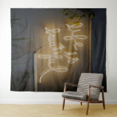 Het Leven Is Mooi Neonlichten Wandkleed (In Situ (horizontaal))