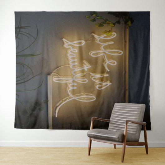 Het Leven Is Mooi Neonlichten Wandkleed (In Situ (horizontaal))