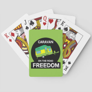 Het leven is mooi op de Caravan Funny Gifts Travel Pokerkaarten