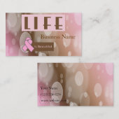 Het leven is mooi, overlevende van borstkanker visitekaartje (Voorkant / Achterkant)