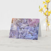 Het leven is mooi| Paars Hydrangea Wenskaart Kaart (Gele Bloem)