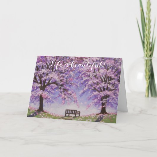 Het leven is mooi pensioen wenskaart kaart (Voorkant)