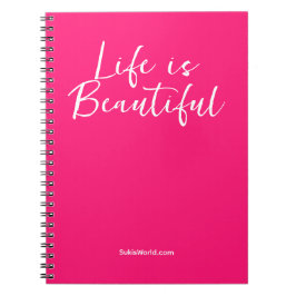 Het leven is mooi | Pink Bedrijfsnaam Blog Merk Notitieboek