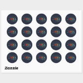 Het leven is mooi ronde sticker (Vel)