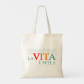 Het leven is mooi tote bag (Achterkant)