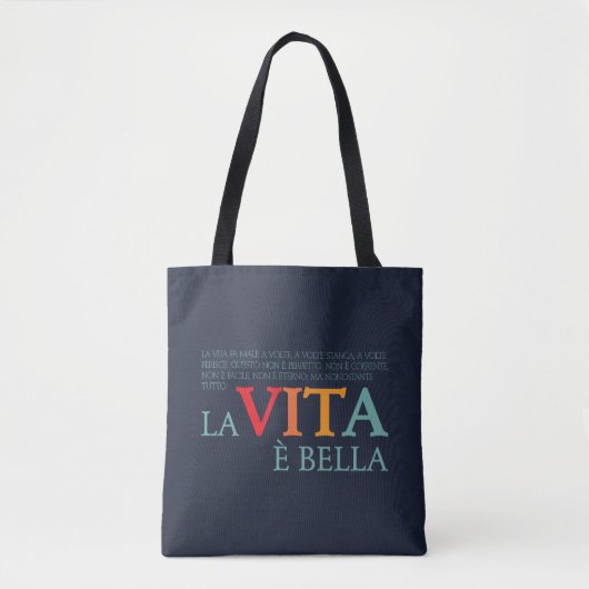 Het leven is mooi tote bag (Voorkant)