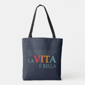 Het leven is mooi tote bag (Achterkant)