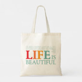Het leven is mooi tote bag (Achterkant)