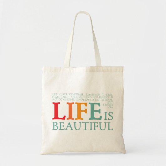 Het leven is mooi tote bag (Voorkant)
