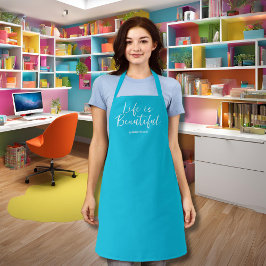 Het leven is mooi | Turquoise Business Blog Brand Schort