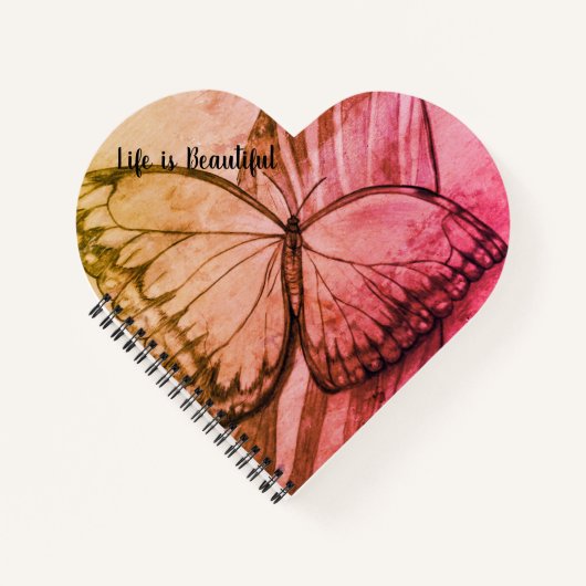 Het leven is mooi vlinder Notitieboek (Voorkant)