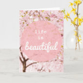 Het leven is mooi Wenskaart Kaart (Gele Bloem)