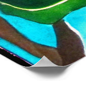 Het leven is mooie Camellia bloemen waterverf kuns Poster (Hoek)