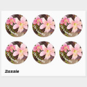 HET LEVEN IS MOOIE roze lelies stickers (Vel)
