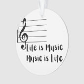 Het leven is Muziek, Muziek is het leven op een Ornament (voorkant)