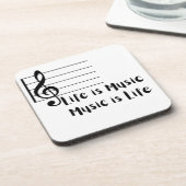 Het leven is muziek, muziek is leven bier onderzetter (Linkerzijde)