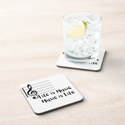 Het leven is muziek, muziek is leven bier onderzetter (Rechterzijde)