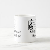 Het leven is muziek, muziek is leven koffiemok (Center)