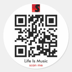 Het leven is muziek QR Sticker